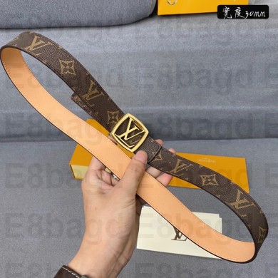 Louis Vuitton Calfskin belt in brown   Ly012