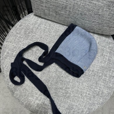 chanel Cashmere Black & blue Knit Bonnet AA9320 2023