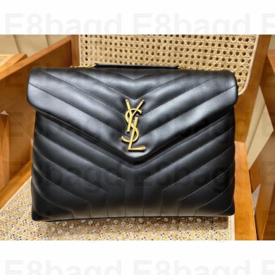 SAINT LAURENT loulou medium chain bag in quilted "y" leather black with gold hardware 459749(ORIGINAL QUALITY)