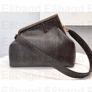 Fendi First Medium Python Leather Bag Coffee 2021