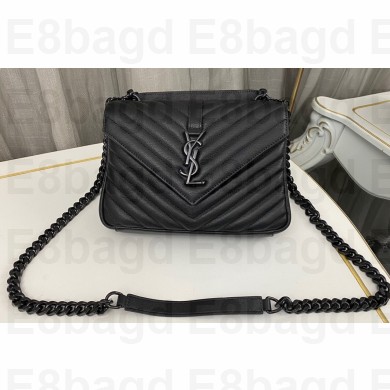Saint Laurent college medium chain bag in quilted leather 600279/487213 So Black