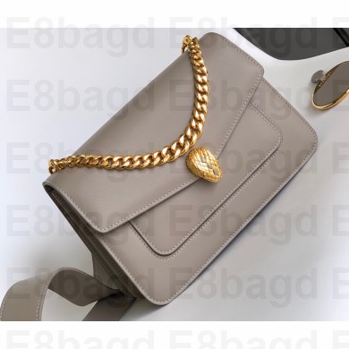 Bvlgari Serpenti Forever Crossbody Bag 25cm with Detachable Shoulder Strap Gray