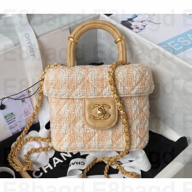 Chanel Small Vanity Case Bag AS3973 Tweed Beige 2023