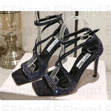 Jimmy Choo Heel 10cm Azia Sandals with Crystals 03 2023