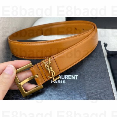 Saint Laurent Width 3cm cassandre belt with square buckle 634440 06