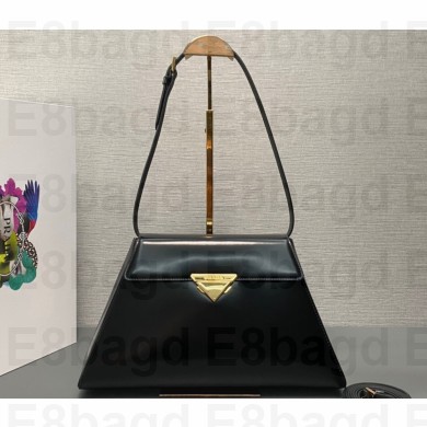Prada Large brushed leather handbag 1BD342 black 2024