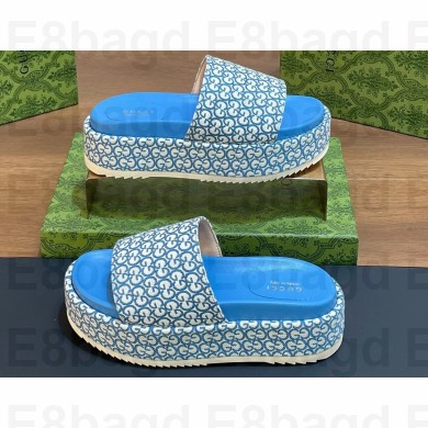 Gucci GG platform slide sandals 09 2024 