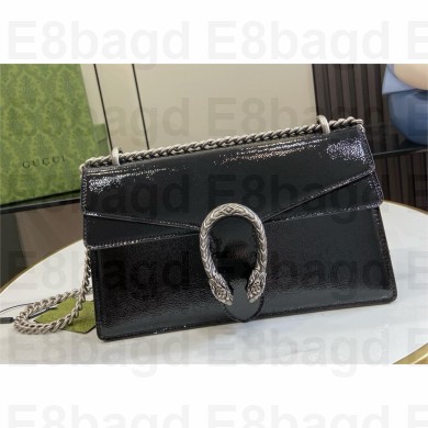 GUCCI Dionysus small shoulder bag IN black patent leather 795005 2024