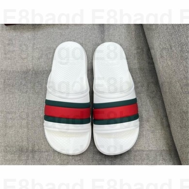 Gucci Men's Men's Web slide sandal 780286 white 2024