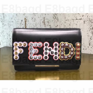 Fendi Mini Shoulder Bag on Chain Black