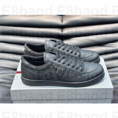 Prada Leather and Re-Nylon sneakers black 2EE376 2023