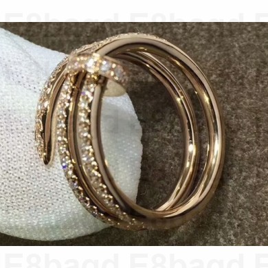 Cartier Real 18K Juste un Clou ring with 77 diamonds Pink Gold