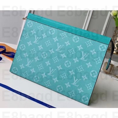 Louis Vuitton Monogram Canvas/Taiga Leather Pochette Voyage MM Bag Green 2019