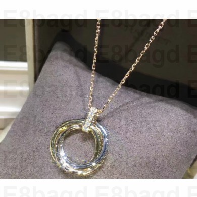 Cartier Real 18k trinity necklace with diamonds
