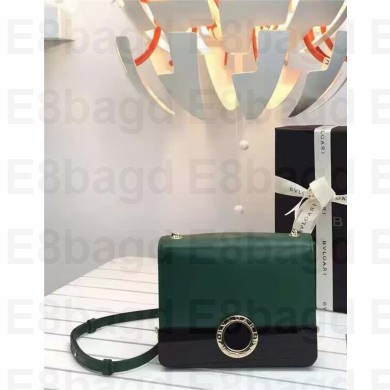 Bvlgari BVLGARI flap cover bag 39860 Green/Black(SHANGYI-722202)