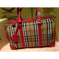 BURBERRY large tote bag red