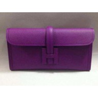 Hermes purple Tyrien Jige Elan 29 Clutch Bag