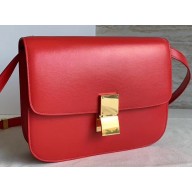 Celine Medium Classic Bag in Box Calfskin Red