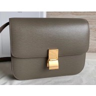 Celine Medium Classic Bag in Box Calfskin Etoupe