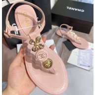 Chanel Clover Thong Sandals Pink 2020