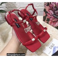 Dolce & Gabbana Nappa leather DG sandals Red 2022