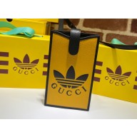 Gucci x Adidas phone case with Shoulder strap bag ‎‎702203 Yellow 2022