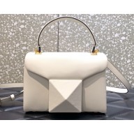 Valentino ONE STUD mini Handbag in lambskin nappa White 2023