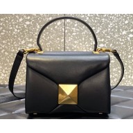 Valentino ONE STUD mini Handbag in lambskin nappa Black/Gold 2023