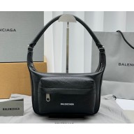 Balenciaga Raver Medium Bag With Handle in black Arena lambskin