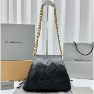 Balenciaga Puffer Small Bag in black Arena calfskin