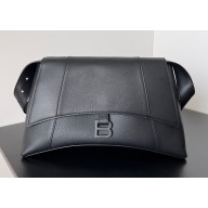 Balenciaga Downtown Medium Shoulder Bag in calfskin Black