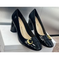 Dior Heel 8.5cm C'est Pumps in Patent Calfskin Black 2024