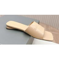Balenciaga Duty Free Flat Sandals in shiny soft sheepskin Beige 2024