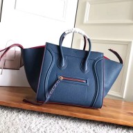 celine grained calfskin phantom luggage blue/red