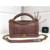 Chanel Chain Boy Flap Medium Bag In Python 06 2024