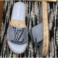 Louis Vuitton Seashore Flat Slippers Espadrilles Bleu Jeans 2019
