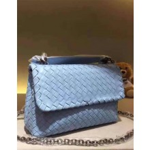 Bottega veneta Baby OLIMPIA bag in INTRECCIATO nappa Light blue (VIVIEN-721401)