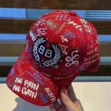 Balenciaga Fashion doodle Peaked cap Red Bh001 2021