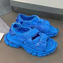 Balenciaga Track-Sandal Couple models Velcro sandals in Blue Bs013