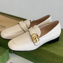 Gucci Goatskin Custom hardware Loafers White Gs012