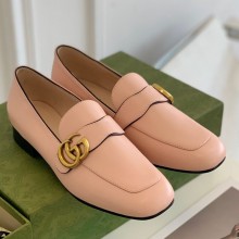Gucci Goatskin Custom hardware Loafers Pink Gs013
