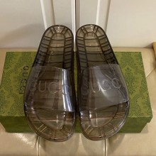 Gucci Transparent flat slippers in Black Gs030