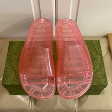 Gucci Transparent flat slippers in Pink Gs035