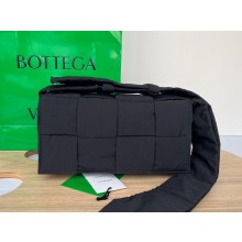 Bottega Veneta Medium padded intreccio nylon cross-body bag black/green 2022