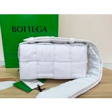 Bottega Veneta Medium padded intreccio nylon cross-body bag white/green 2022