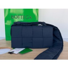 Bottega Veneta Medium padded intreccio nylon cross-body bag space/light blue 2022