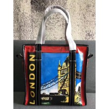 Balenciaga Print City Inspired Bazar Small Shopping Bag Paris Red 2018
