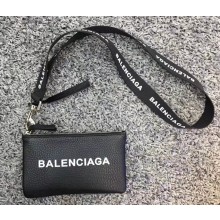 Balenciaga Grained Zip Mini Purpse Black 2018