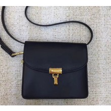 Balenciaga Lock Calfskin Leather Shoulder Bag Black 2018