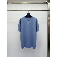 LOUIS VUITTON Embossed LV Cotton T-Shirt BLUE 2023